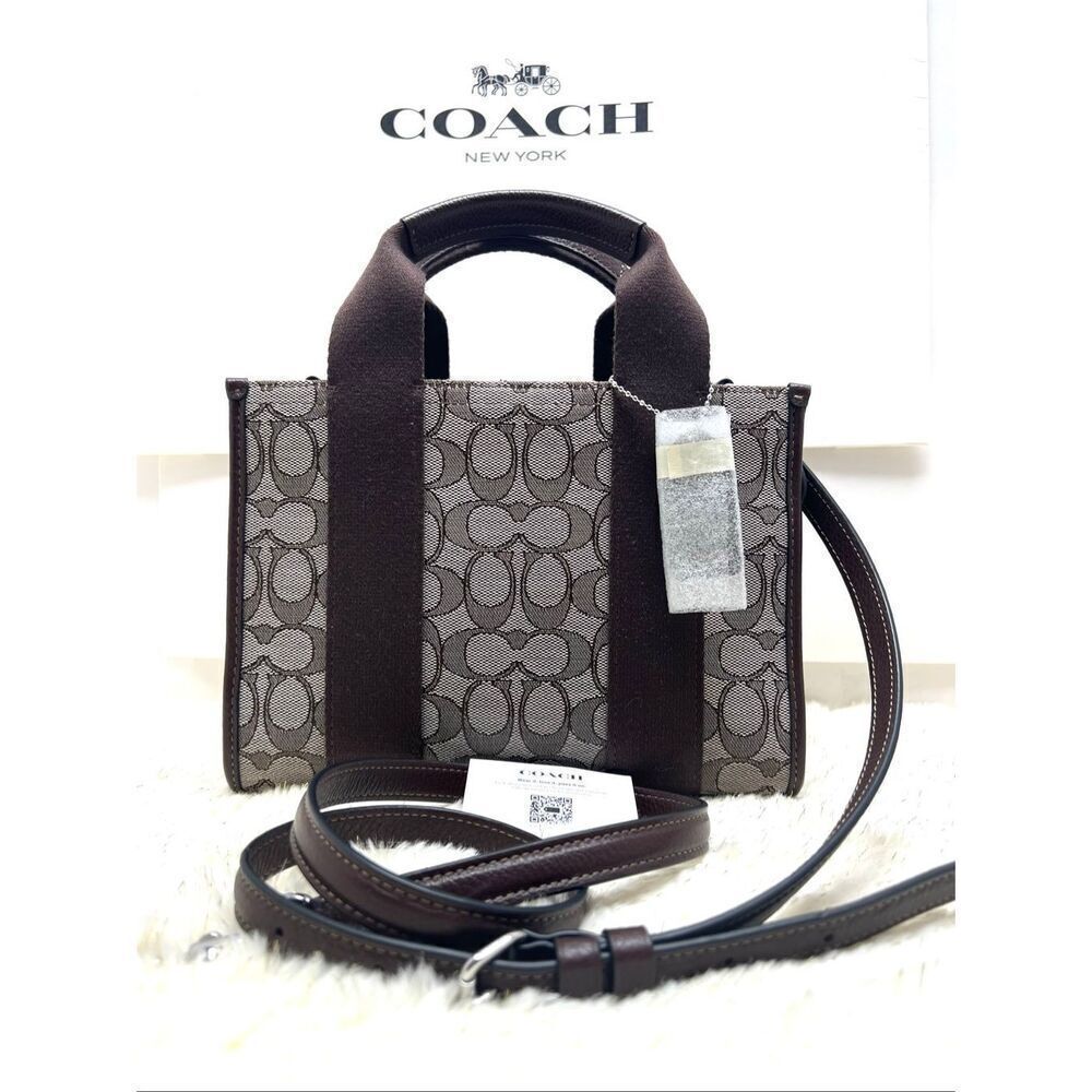 🔥🎁New! Coach Smith Tote 24 Handbag In Sig Jacquard Msrp:$378.00
